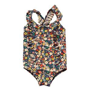 12-18M Baby Boden Floral Ruffle One Piece Swimsuit